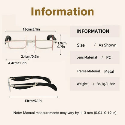 Foldable Anti-Blue Light Reading Glasses with Case