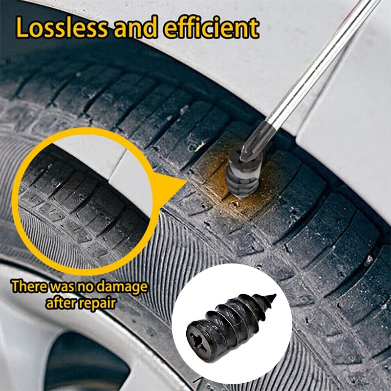 🔥Tire Repair Rubber Nail🚚Free Screwdriver Included